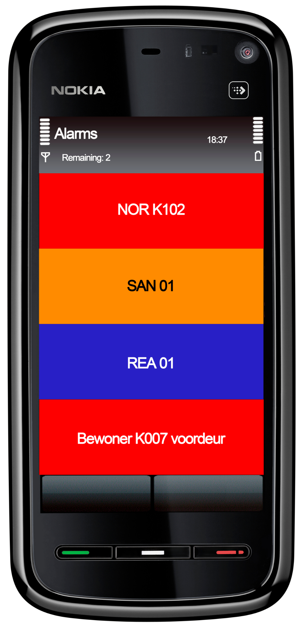 Alerte sur téléphone